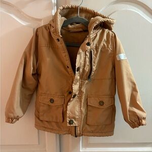 Cozy Tan Kids Puffer Jacket